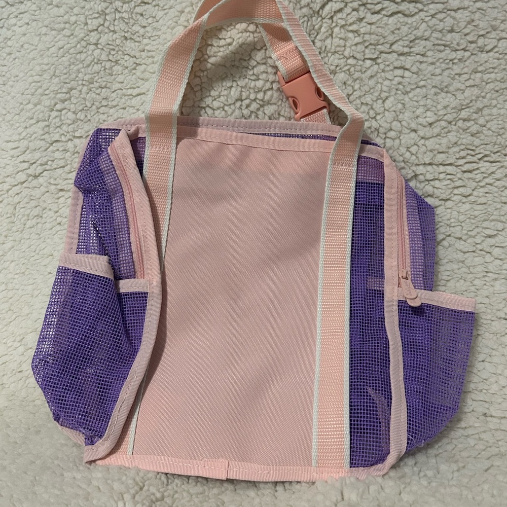 Pink and Purple Mesh Tote Bag
